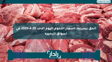 الحق بسرعة: أسعار اللحوم اليوم الأحد 20-4-2025 في أسواق البحيرة